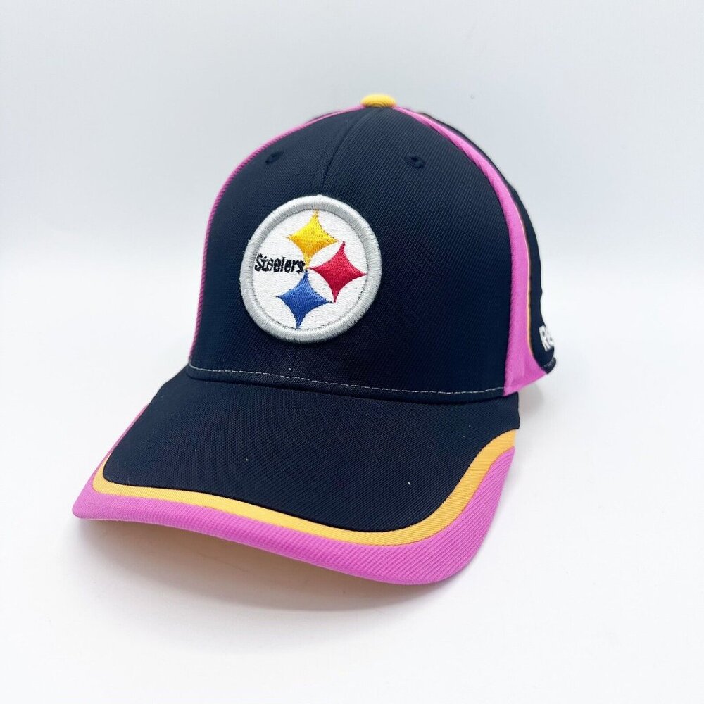 Reebok Onfield Pittsburgh Steelers Breast Cancer Awareness Hat Flexfit S/M Cap